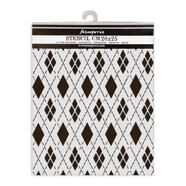 Stamperia - Thick Stencils for Scrapbooks, Albums, Cards, Bullet Journalling, and More, Flexible Material, Easy to Clean, Perfect for Hobbies, Crafts and Gifting (Master of Magic, Rhombus Pattern)