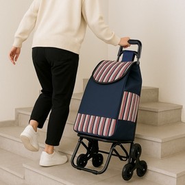 Folding Chair Stair-Climbing Shopping Cart with Three Wheels Cart 3ea