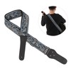 Electric Guitar Strap Adjustable Nylon Embroidered Shoulder Strap with Non