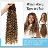 Water Wave Tape in Hair Extensions Human Hair, Ombre Chocolate