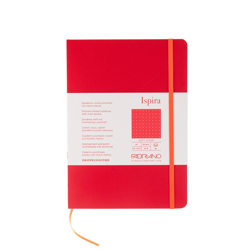 Fabriano Ispira Cuaderno de tapa suave, 5.8" x 8.3", A5,