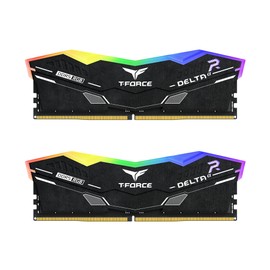 TEAMGROUP T-Force Delta Alpha RGB DDR5 Ram 32GB Kit (2x16GB) 6000MHz (PC5-48000) CL38 Intel XMP 3.0 & AMD Expo Compatible Desktop Memory Module Ram Black FF7D532G6000HC38JDC01