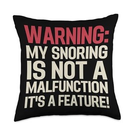 Sleep Apnea Warrior CPAP Lovers Design Funny Obstructive Sleep Awareness Apnea Warrior Throw Pillow, 18x18, Multicolor