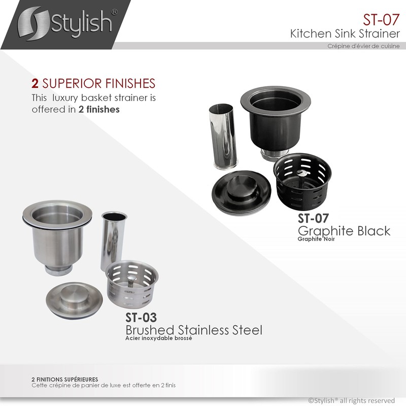 Stylish 3.5 Inch Stainless Steel Kitchen Sink Extra Deep Cup