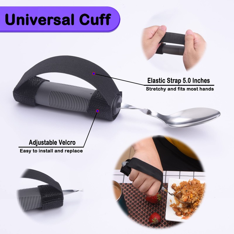 PKPKAUT Bendable/Weighted Spoon for Hand Tremors, Adaptive Handicap Spoon for