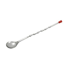 Winco 11-Inch Bar Spoon Steel with Red Knob