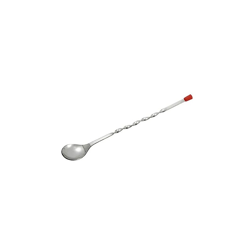 Winco 11-Inch Bar Spoon Steel with Red Knob