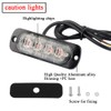 KaiDengZhe 4pcs Ultra Thin 4LED Emergency Warning Lights Red Hazard