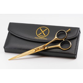 XPERSIS PRO 7" Golden German Made Sharp Barber Hair Cutting Shears Light weight With Finger Rest