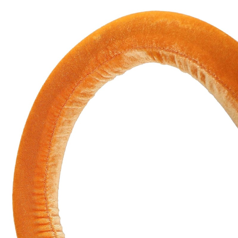 NovelBee 4pcs Orange Velvet Stanchion Ropes with Gold Hooks,5 Feet