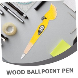 Operitacx Boys and Girls Friends Teachers Cartoon Style Wooden Ballpoint Pen School Supplies