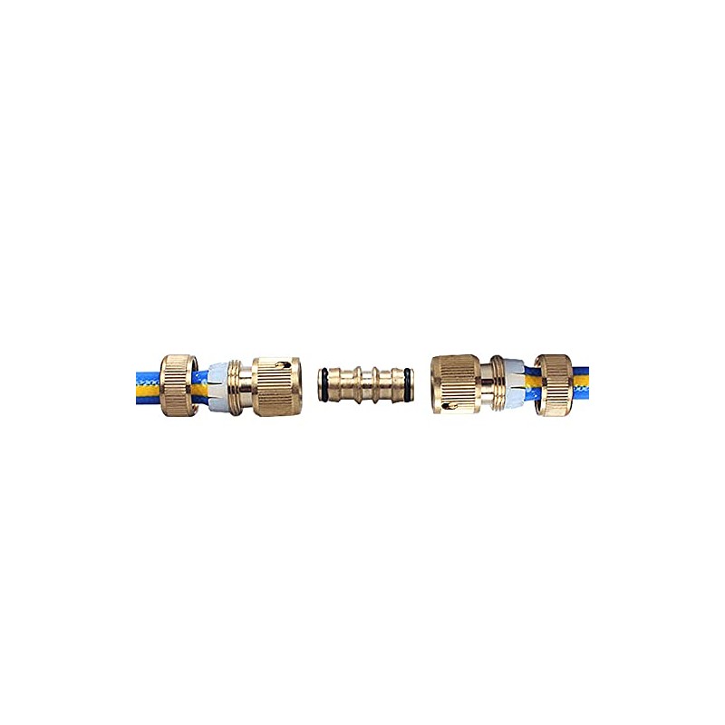 SEIWEI 3 Pieces Brass Garden Hose Accessories for Hose Repair