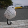 ART-CRAFT Hand-carved decorative seagull in shabby chic style - maritime