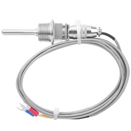 1/2 NPT Detachable Thermocouple Temperature Sensor K Type Waterproof Stainless Steel Thermocouple Sensor Probe with 2M Corrosion Thermocouple Sensor Wire