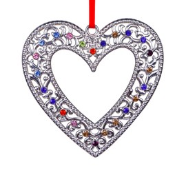 SICOHOME Christmas Hanging Ornaments Christmas Holiday Ornaments Set Silver Ornaments for Christmas Trees Christmas Hanging Decorations Christmas Decor Gifts with Red Rope for Friends Family