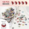 PATIKIL European Large Hole Beads, 120 Pcs Rhinestone Sparkle Crystal