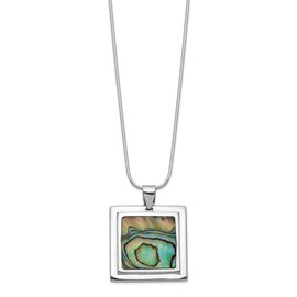 925 Sterling Silver Abalone Pendant Necklace