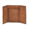 Bear Design Mini Leather Wallet 10 x 7.5 cm Cognac,