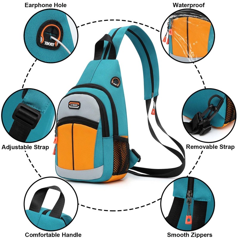 Semikk Small Sling Bag Crossbody Backpack for Men Women Sling