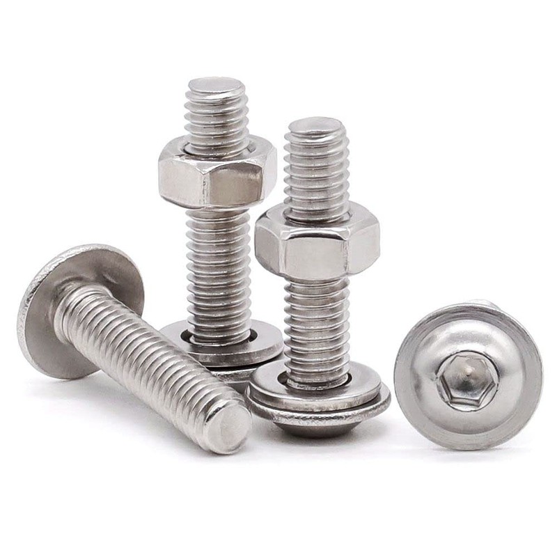 Glvaner (30 Sets) M5-0.8 x 25mm Flanged Washer Button Head