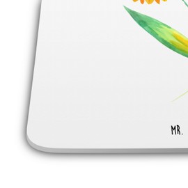 Mr. & Mrs. Panda 10er Set Untersetzer Set Blume Sonnenblume - Geschenk, Tischuntersetzer, Tassenuntersetzer, Garten, Pflanzen, Frühlings Deko,