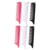 Beavorty 6pcs Stretch Tail Combs Handle for Home Salon Hairdressing