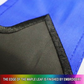 Heavy Duty Thin Blue Line Canada Flag 3x5Ft- Longest Lasting Nylon 210D Embroidered Maple Leaf |Honoring Law Enforcement Officers Black Candian ThinBlue Police Flags Gift Yard House Banner