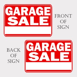 Rogue River Tactical Garage Sale Yard Sign Double Sided With Stake, Large - 17 Inch By 13 Inch, Red