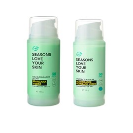 Seasons love your skin kit Protector Solar Manzana Verde FPS 50  Bloqueador Hidratante  Fórmula Matificante 100                                       