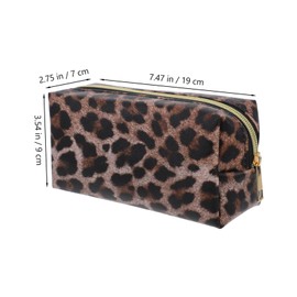FOMIYES Leopard Print Multifunctional Cosmetics Bag Portable Toiletry Organizer for Travel Chic and Spacious Design for Makeup and Essentials for Women and Girls