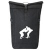 Huuraa Judo Silhouette Messenger Backpack 30-44 Litres Black Melange Roll-Top