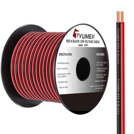 TYUMEN 16 Gauge Wire 100FT, 16/2 AWG Red Black Hookup Electrical Wire LED Strips Extension Cord 12V/24V DC Cable, 16AWG 2 Conductors Flexible Wire for in-Home, Autos, Schools use
