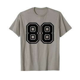 Number #88 Black Sport Varsity Number 88 T-Shirt