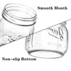 Lyellfe 12 Pack Wide Mouth Mason Jars, 12 Oz Glass