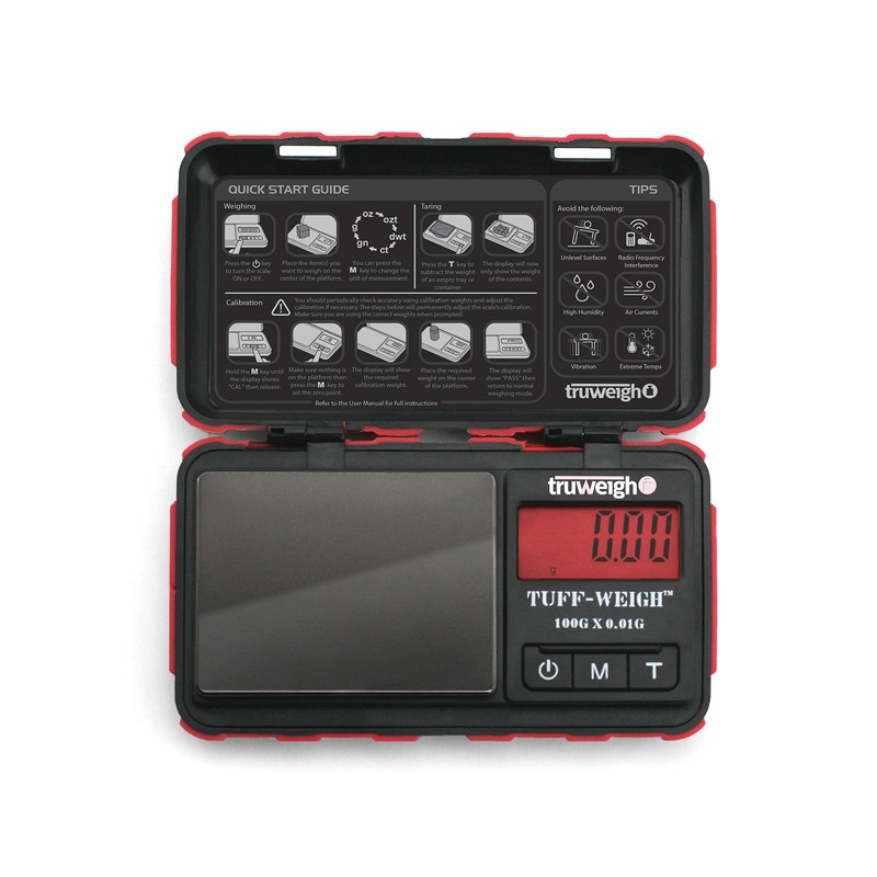 Truweigh TUFFWEIGH Digital Mini Scale (100g x 0.01g - Red/Black)