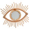Nordic Makeup Mirror Rattan Woven Eye Shape Wall Hanging Mirror