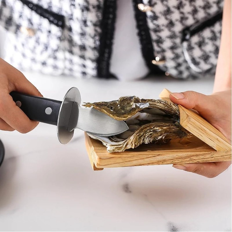 Fansoftiks Oyster Shucking Opener Shucker Seafood Clamp Tool Holder Shellfish