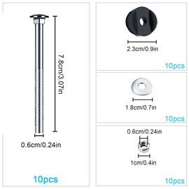 GIAK Trampoline Accessories Trampoline Replacement Parts Trampoline Screw 10 Pieces Trampoline Screws Screws for Attaching the Trampoline for Trampoline