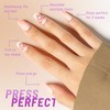 ClawArts Medium Coffin Shape Ombre Pink to White Press-On Nails