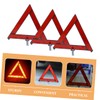 Ciieeo 3pcs Roadside Reflective Triangle Emergency Warning Signs and Lightweight