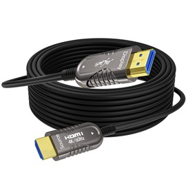 Mygatti 4K HDMI Fibre Optic Cable 30 Metres, HDMI Optical Cable 2.0, 4K @ 60Hz 18Gbps High Speed UHD Fibre Optic AOC, 4:4:4 RGB, Zinc Alloy Housing, Slim Outer Diameter: 4.8 mm