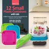 12 Small Plastic Containers with Lids 80ml, Stackable Small Food