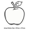 Medium 100mm 'Apple with Leaf' Transparent/Clear Sticker Decal for Windows/Cars/Walls