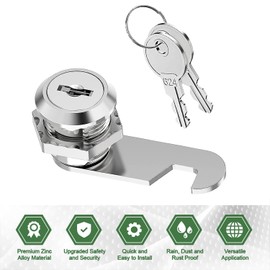 ZiYuya 25 mm Cabinet Lock with Key Different, Letter Box Lock, Drawer Lock, Chest of Drawers Lock, Cabinet Door Lock, Lock Plates, Post Box Lock, Lever Lock