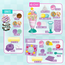 So Slime Sensations Sugary Crush Deluxe Pack - Make fun slime treats out of different compounds - milkshake, waffles, Donuts 6+
