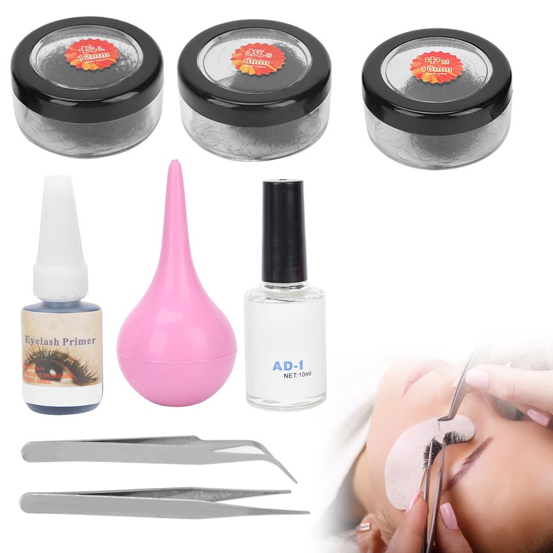 Eyelash Extension Practice Tool Kit Portable False Eyelashes Glue Remover