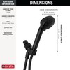 Delta Faucet 4-Setting Handheld Shower Head, Black Shower Head with