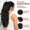 Long Curly Wavy Claw Clip Ponytail Extension,24" Chocolate Brown