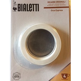 Blister 3 guarnizioni-1 Filtro Orzo Express 4 Tazze, Silver, KTD126