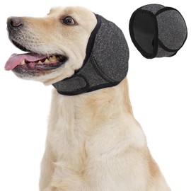 Dog Calming Hoodie Ear Wraps for Dogs, Waterproof Dogs Swim Cap, Pet Ear Cover Muffs for Anxiety Relief Noise Cancelling,Doggy Head Warp Ear Protection for Hematoma Firework Bath Swim Blow(S,rose red)